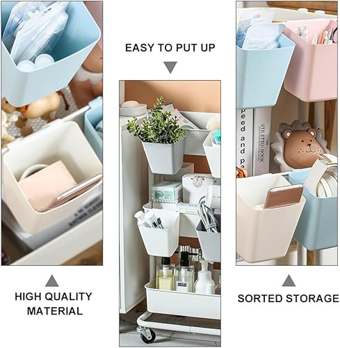 Miniatura 3 de Cabilock Cubo colgante pequeño para colgar sobre el gabinete, cubo de basura para ahorrar espacio, contenedor de basura colgante, cubo de basura de