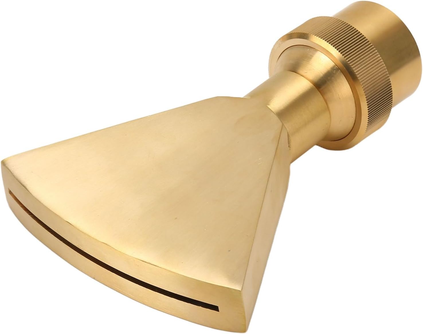 Fan Shaped Fountain Nozzle, Adjustable Brass Fan Shaped Pond Sprinkler G1‑1/2 Nozzle, Fan Shaped Pond Sprinkler for Garden Museums