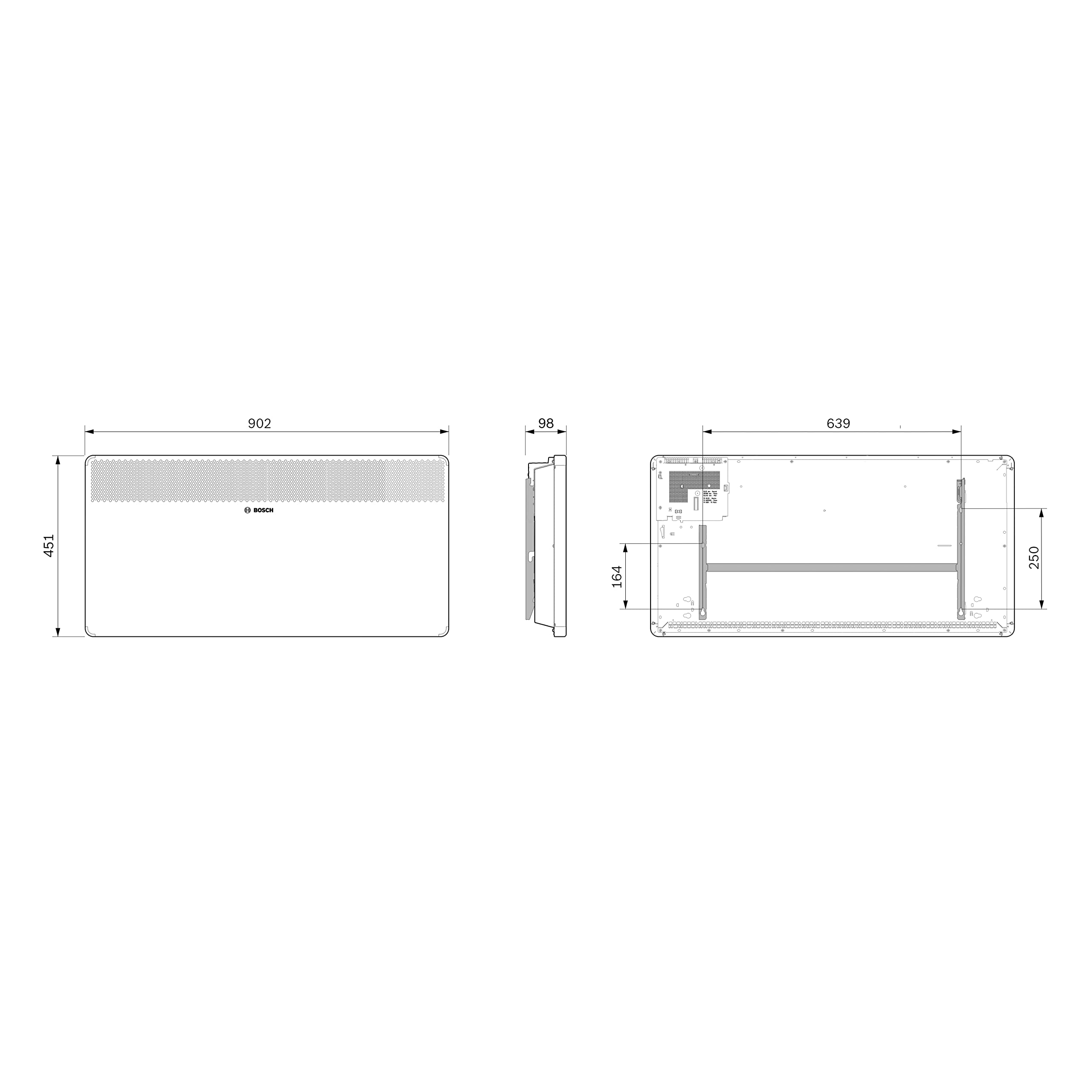 Bosch Thermotechnik 4000-25 Grzejnik, Biały, Do 25 m²