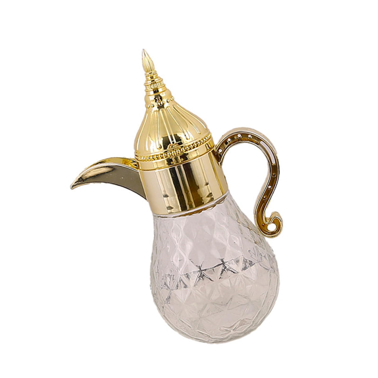 Ljmyy Retro Middle Eastern Glass Water Pitcher with Elegant Pattern Water Dispenser for Home and Kitchen and Dining Table