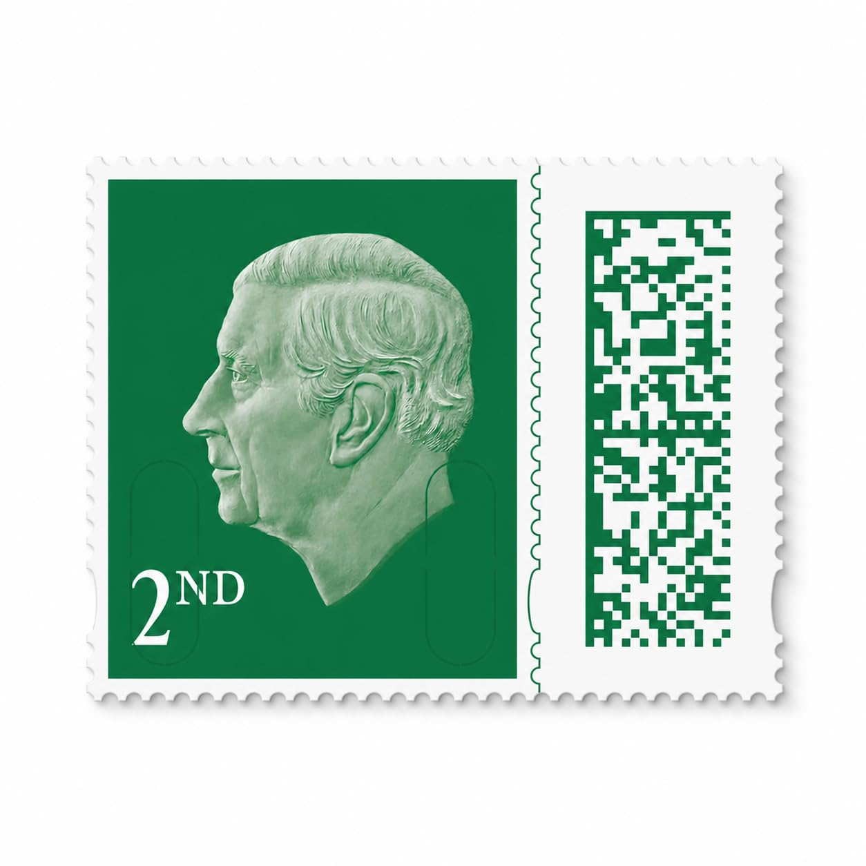 1 x 2nd Class Stamp - Barcoded Self-Adhesive Postage Stamp for Standard Mail
