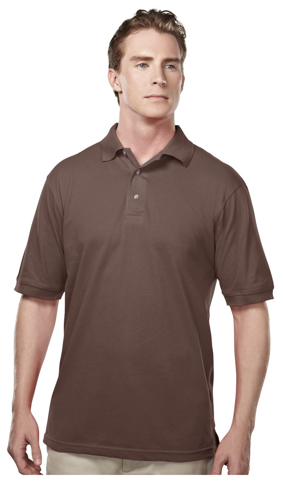 Men’s Short Sleeve Three Button Easy Care Pique Golf Shirt (25 Colors, S-4XLT)