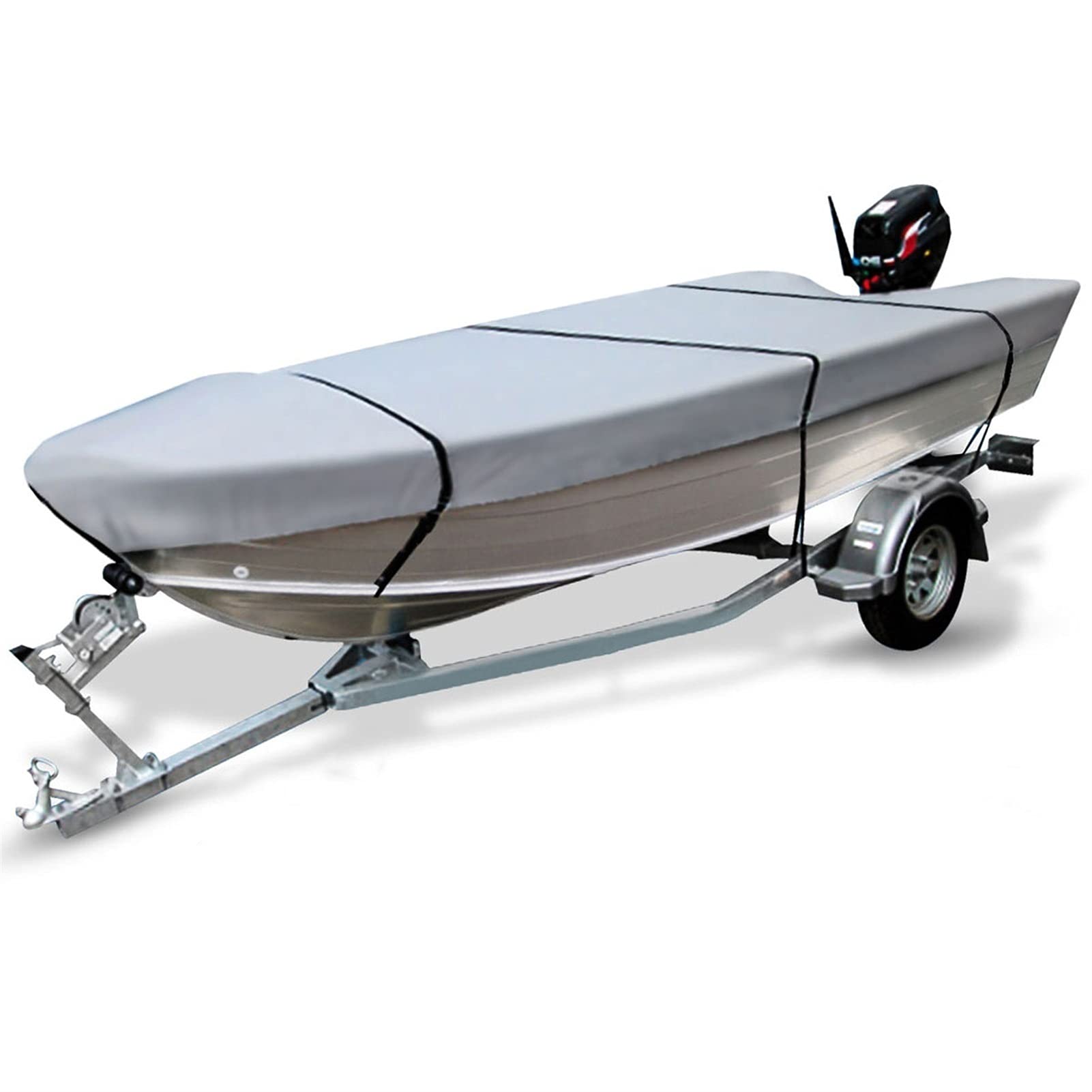 AIRLUS Boat Cover Boat Cover, Portable Ski Boat Covers Sun Protection, UV Protection Runabout Boat Cover For Boat/Dinghy Trailerable Boat Cover Heavy Duty (Size : 14-16ft)