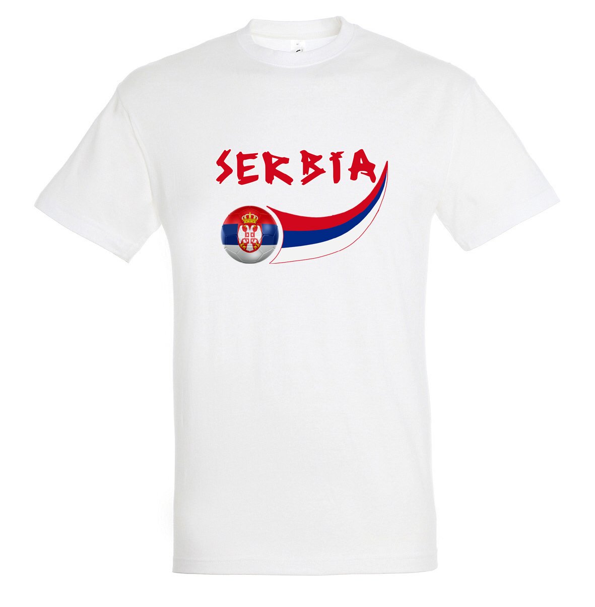 Supportershop Men Serbia T-shirt - White, Large