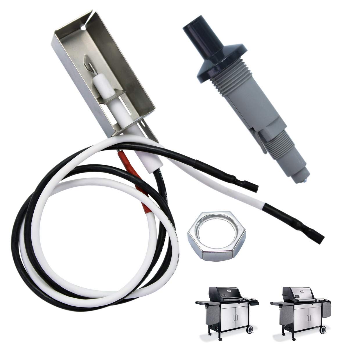 DIKOO Gas Grill Igniter Button, Grill Igniter Kit Compatible with Weber Spirit Genesis, Silver and Gold Gas Grills, Platinum I and II Gas Grills, Replacement for Weber 7509 Igniter Kit