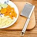 abtong Crinkle Cut knife Stainless Steel Crinkle Cutting tool Fruit And Vegetable Wavy Chopper Knife Wave Slicer Steel Blade
