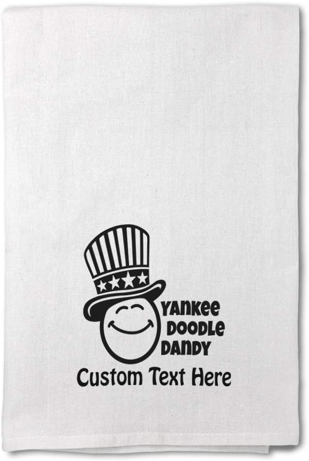 Style In Print Custom Decor Flour Kitchen Towels Yankee Doodle Dandy Characters Toys Characters Toys Cleaning Supplies Dish Towels Personalized Text Here