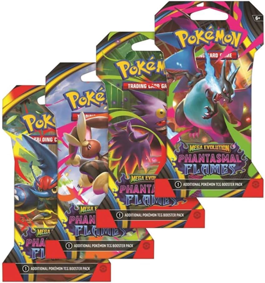Pokemon Juego de cartas coleccionables TCG: Mega Evolution Phantasmal Flames 8 paquetes de refuerzo de manga – 80 tarjetas