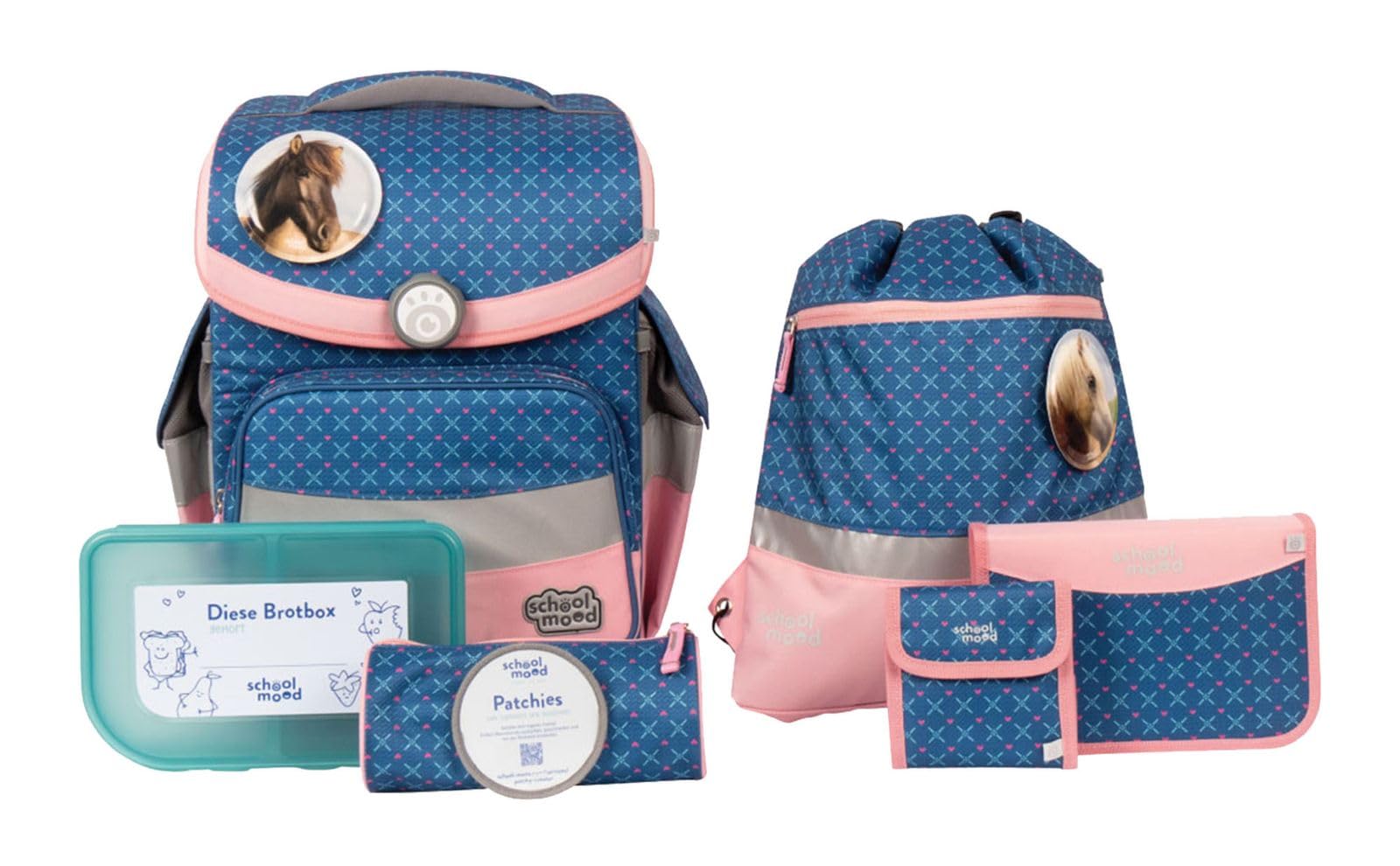 SCHOOL-MOOD Timeless Schulranzen-Set 7-teilig Mila