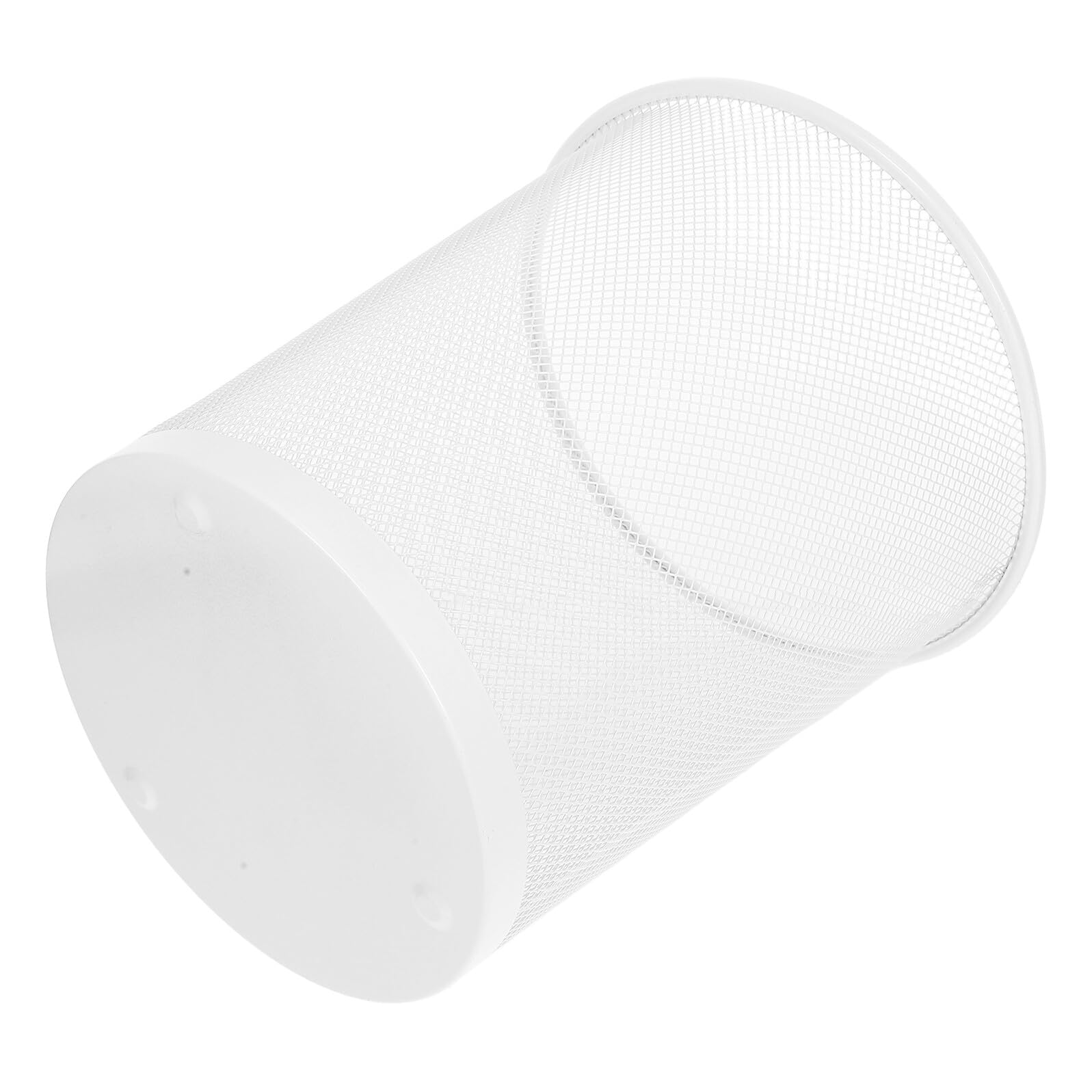 Homoyoyo Cestino Gettacarte in Ferro Bianco, Rotondo, per Ufficio e Cucina | Design Elegante e Semplice, Apertura Ampia, Uso Versatile, Capienza Grande, Robusto e Durevole