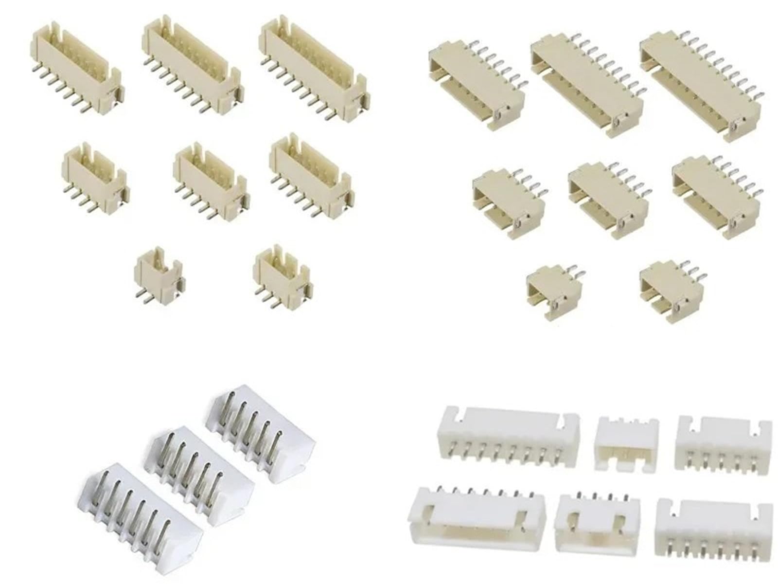 Conector SH1.0 de ángulo recto con 8 pines macho para placas SMD 2