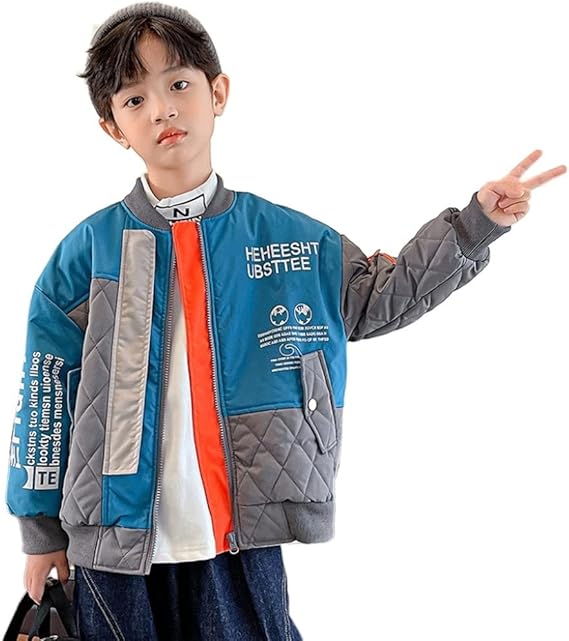 Amazon Co Jp キッズ ジャケット 男の子 アウター 冬服 小学生 男子 野球 ユニフォーム風 キルティング加工 かっこいい 子供服 ストリート ゆったり 厚手 防寒 防風 1 130 140 150 160 170 Cm 服 ファッション小物