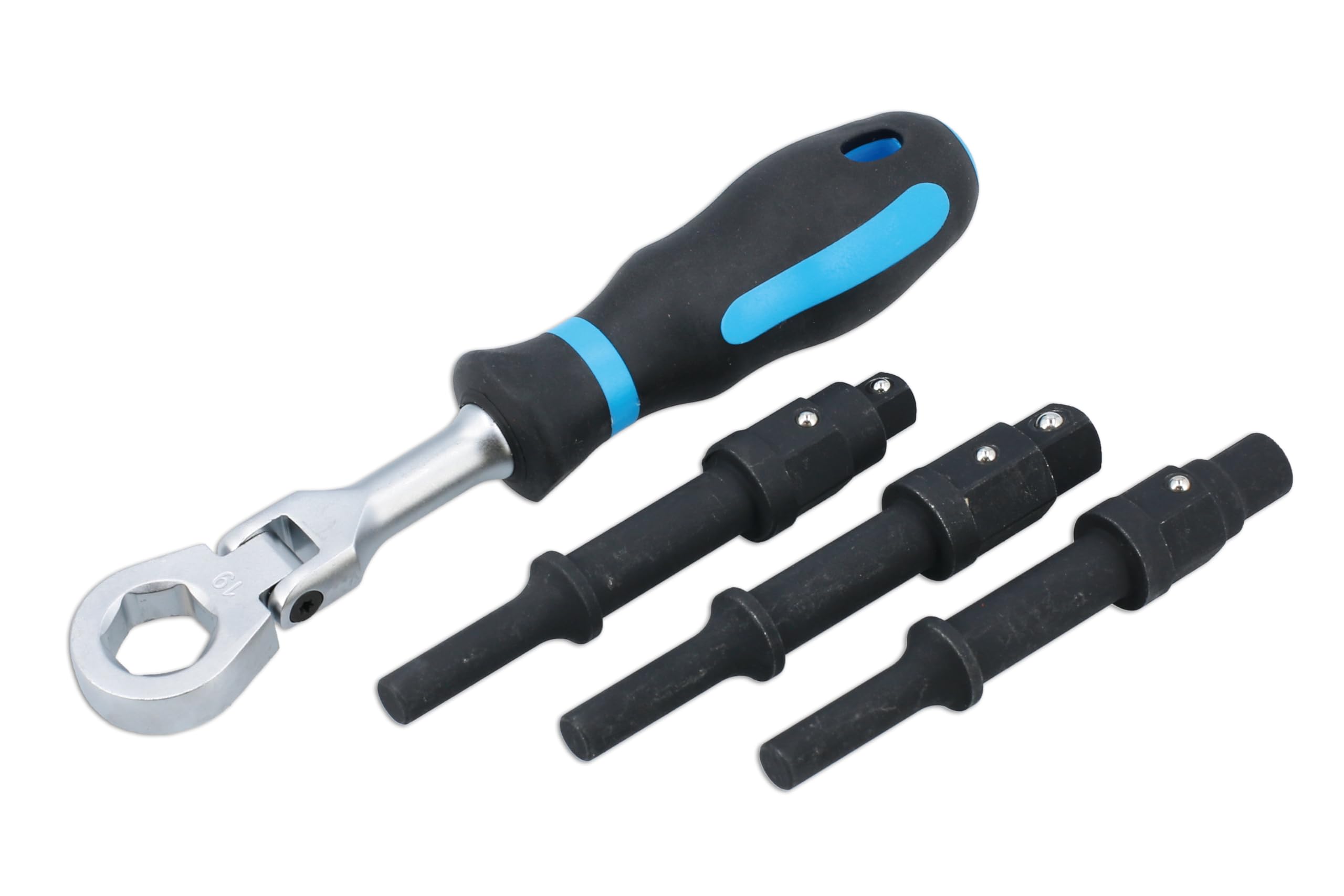 Laser 9009 Impact Driver Bit & Square Drive Wrench Set - 4pc