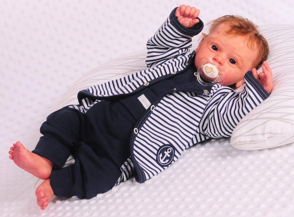 Baby Anzug Set 3-teilig – Wickelbody, Hose & Jacke – Weiche Baumwollkleidung für Neugeborene – Atmungsaktives Baby Outfit – Unisex Baby Set Jungen & Mädchen – Größen 50-68