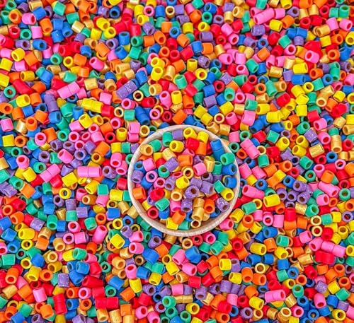 Image of 2 Cups of Rainbow Ditalini Pasta Sensory Bin Filler For Sensory Table