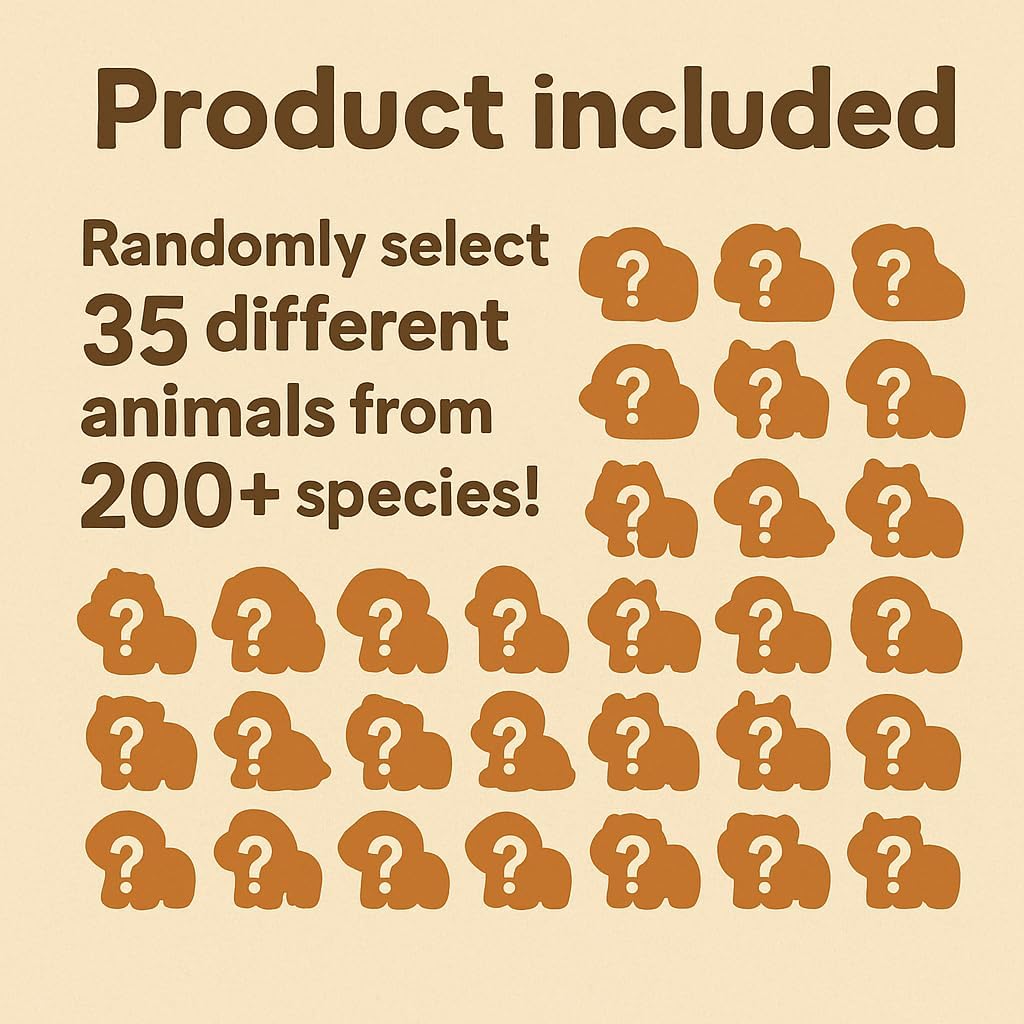 35 PCS Mystery Animal Figurines, Randomly Selected from Over 200 Unique 3D Printed Animal Figurines, Fidget Desk Toys, for Kids, Party Favors, Classroom Rewards, for Easter Egg Stuffers - Image 2