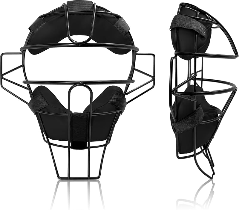 Máscara de árbitro de béisbol, máscara de protección completa para béisbol | Máscara protectora de cara completa para entrenamiento de béisbol y softbol, ​​ajuste ligero y seguro para adolescentes mayores de 13 años y adultos