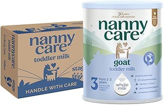 Nannycare Goat Based Toddler Milk – Stage 3 (From 1-3 Years) | Baby Powder Made from Whole Goat Milk | Nutritionally Complete Formula for Combination or Bottle Feeding – 800g (6 Pack)