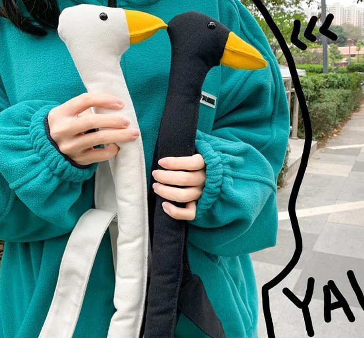 Silly Goose Canvas Shoulder Bag, Cute Goose Animal Novelty Purse Crossbody Bag for Girls & Boys2