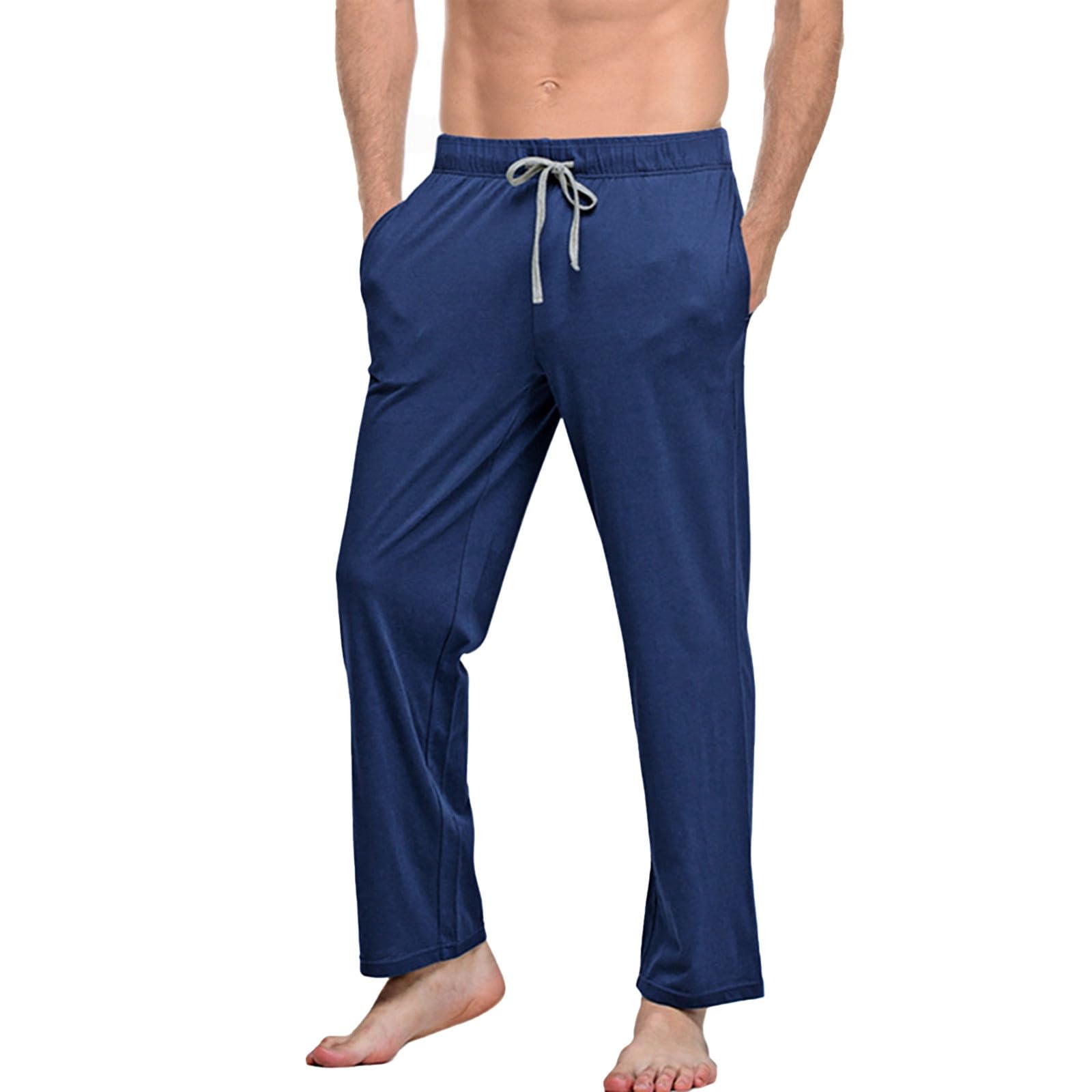 Pantaloni Tuta Uomo Cotone Leggero, Pantaloni Casual da con Vita Intera e Coulisse per Il Tempo Libero e la Casa