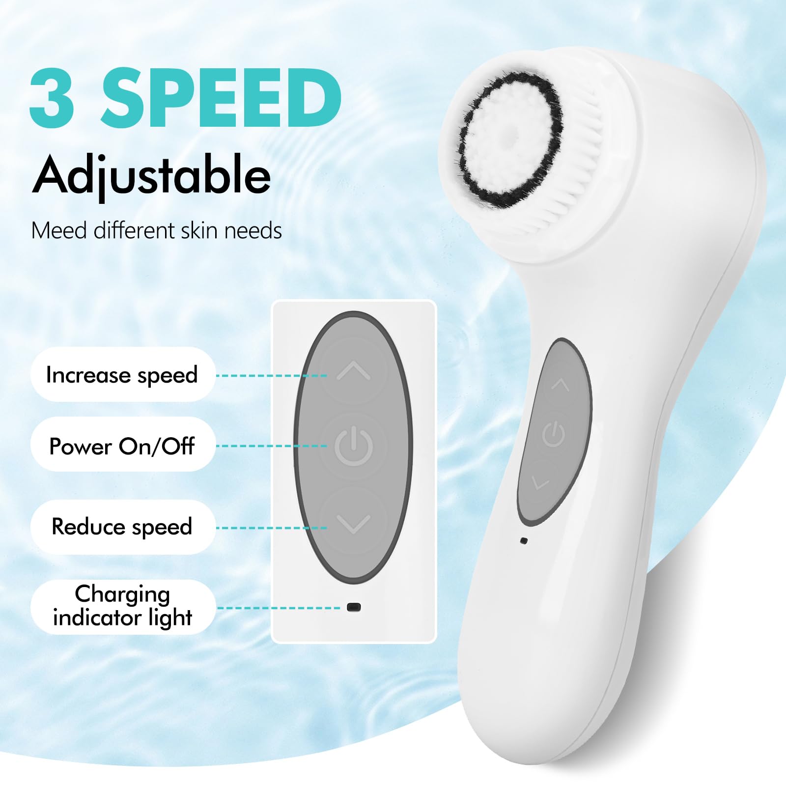 Clarisonic Aria Sonic Facial Cleansing Brush for Deep Cleaning & Anti-Aging, Waterproof Electric Face Wash System for All Skin Types (White)
