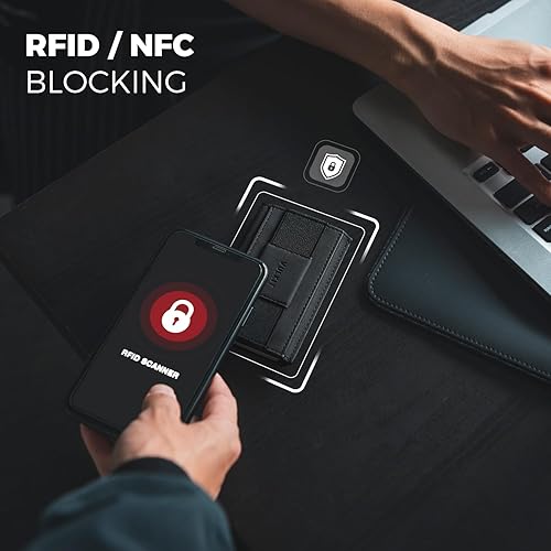 Vista 5 de VULKIT Cartera desplegable delgada VC310, Negro -, Minimalista