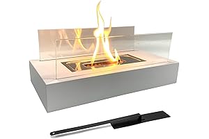 Tabletop Fire Pit with Glass Panels: Enhance Your Home Decor with Cozy...