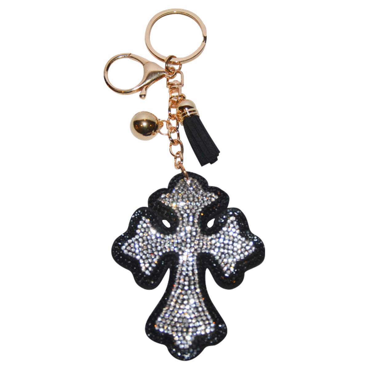 Popfizzy Bling Keychain Key FOB Backpack or Purse Charm Fun Decorative Accessory (Cross)