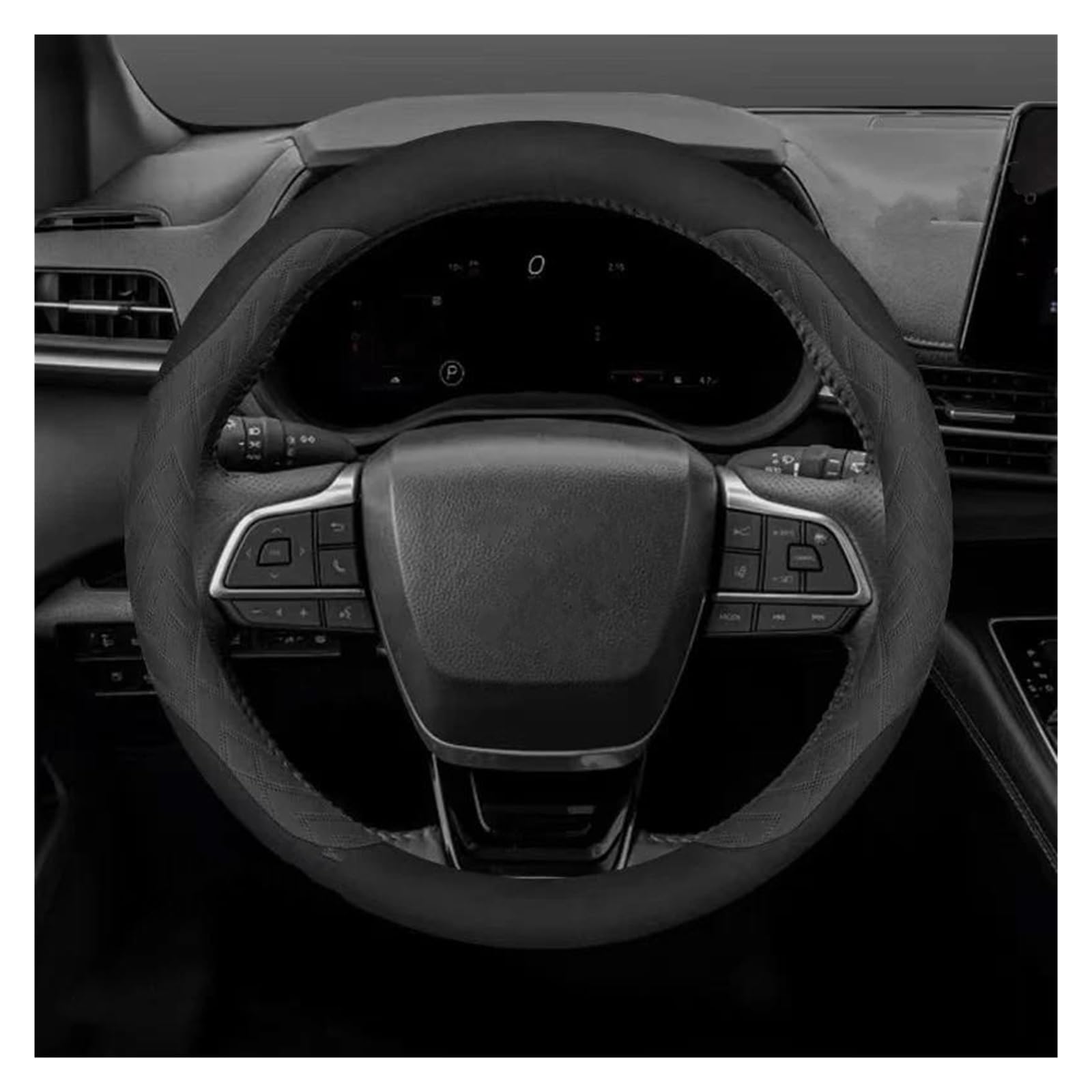 Coprimanubrio Auto Coprivolante In Pelle Di Daino Per Auto Per Toyota Per Corolla Per Camry Per Yaris Per Auris Per C-HR Per RAV4 Copri Volante