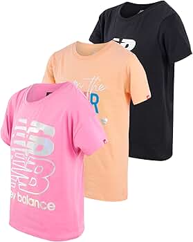 Amazon.com: New Balance Girls Athletic T-Shirt - 3 Pack
