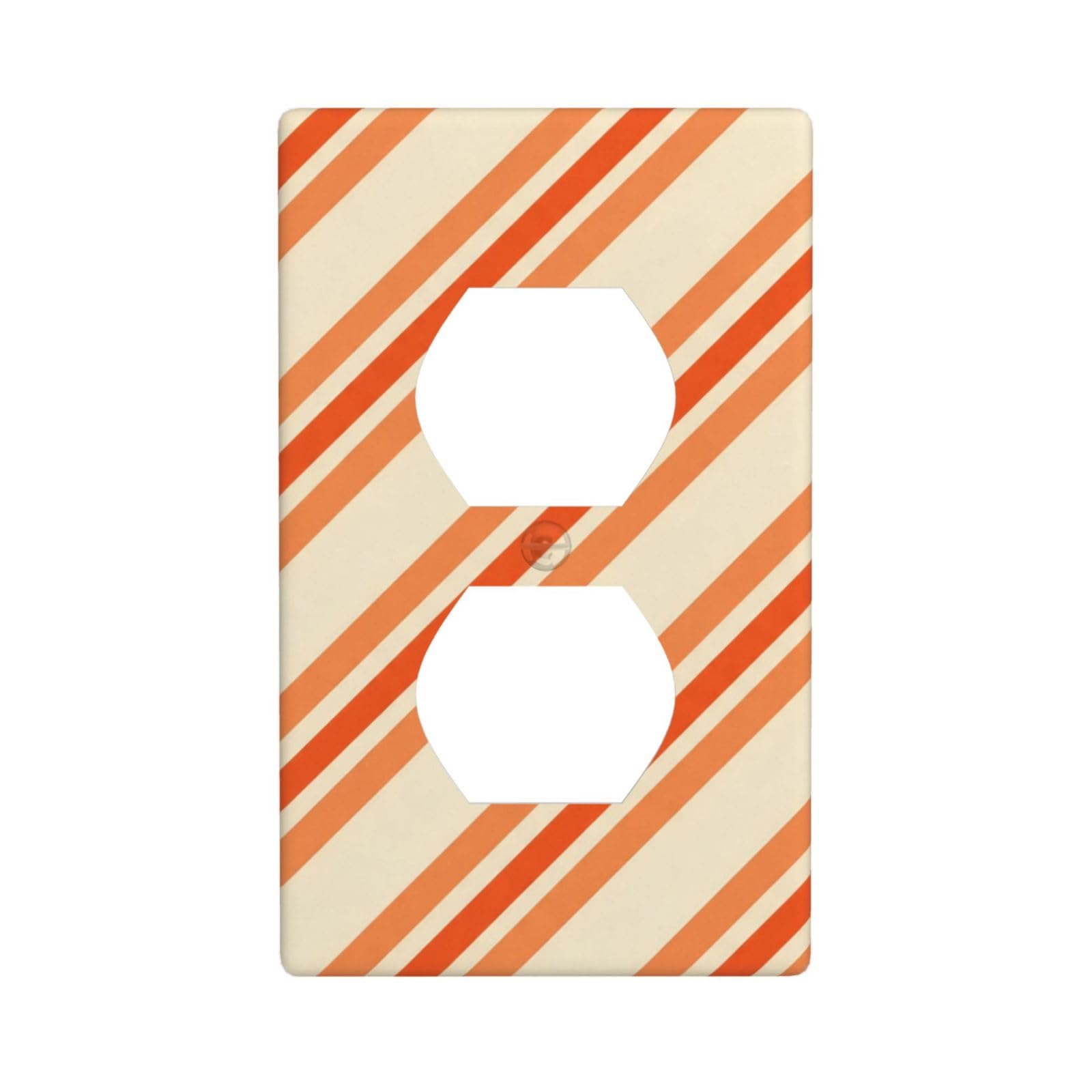 Stripe Art Decorative Switch Plate Cover-Unbreakable Polycarbonate Wall Plate for Home Office, 1 Gang with Screws