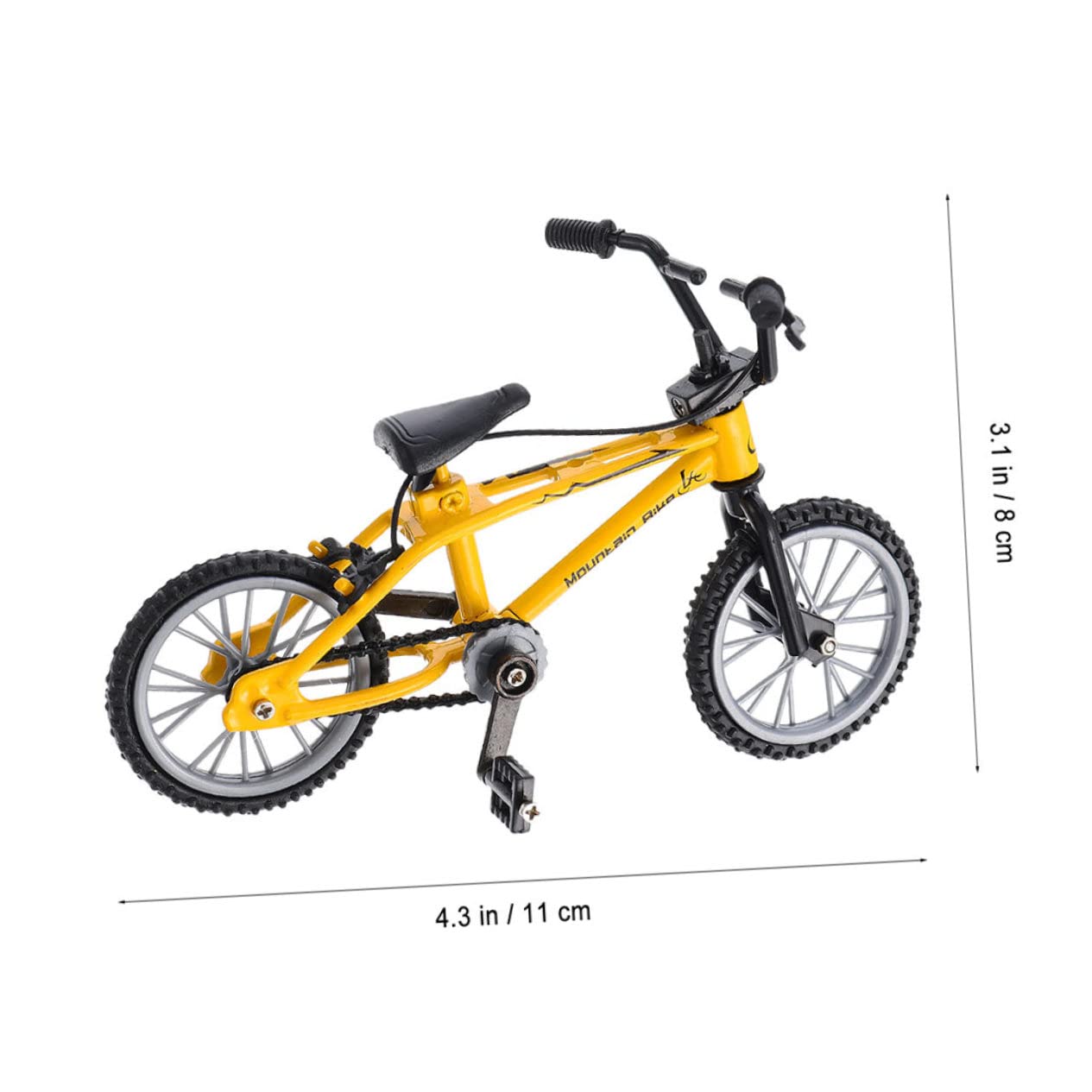 Alipis Juguetes de Bicicleta para Dedos 4piezas Doble Barra en Aleación de Aluminio y Plástico, Modelo Ligero para Entretenimiento y Relajación Mental
