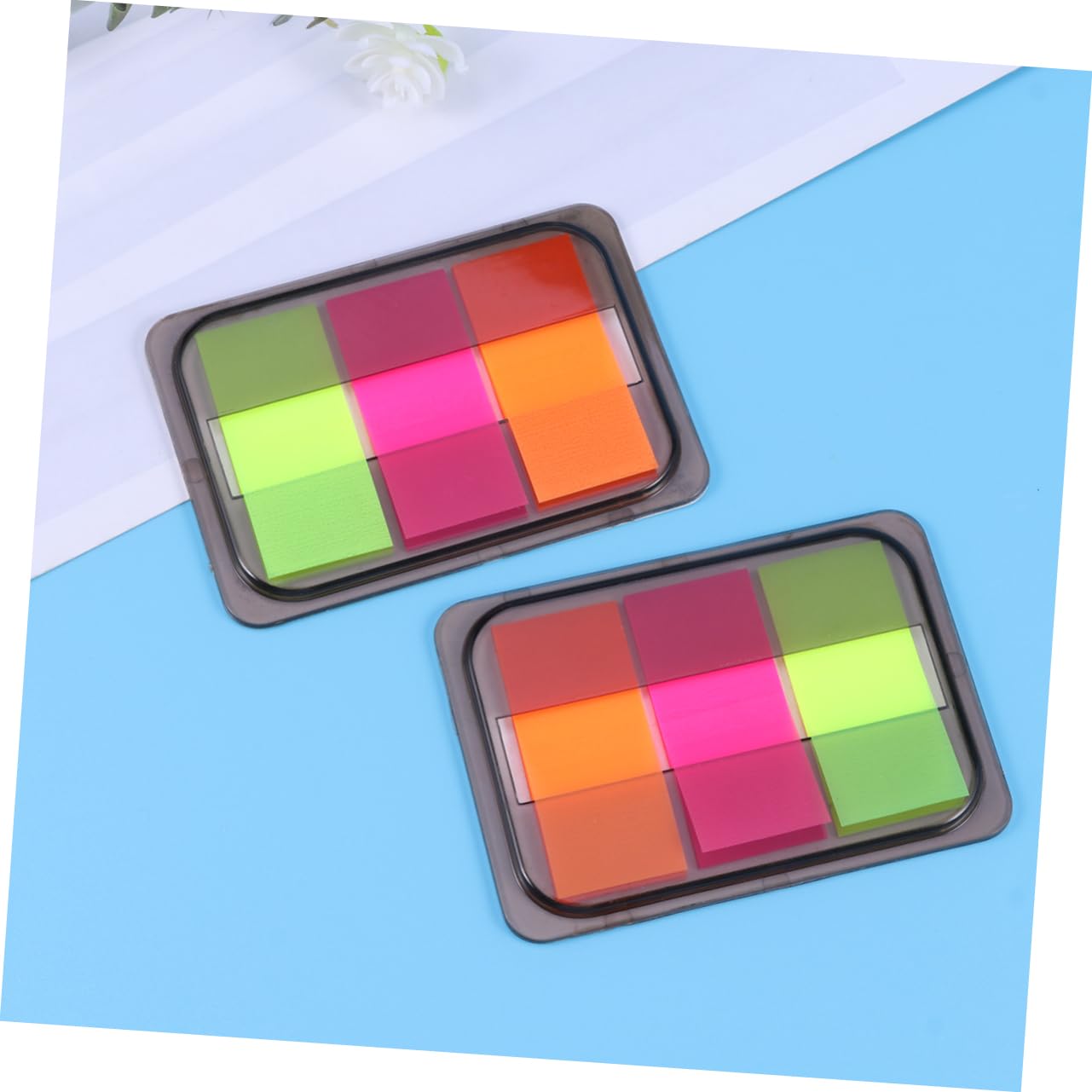 NUOBESTY 30packungen Neon Page Marker Bunte Haftnotizen Selbstklebende Lesezeichen Für Bücher Und Dokumente Markieren Und Hervorheben Von Informationen