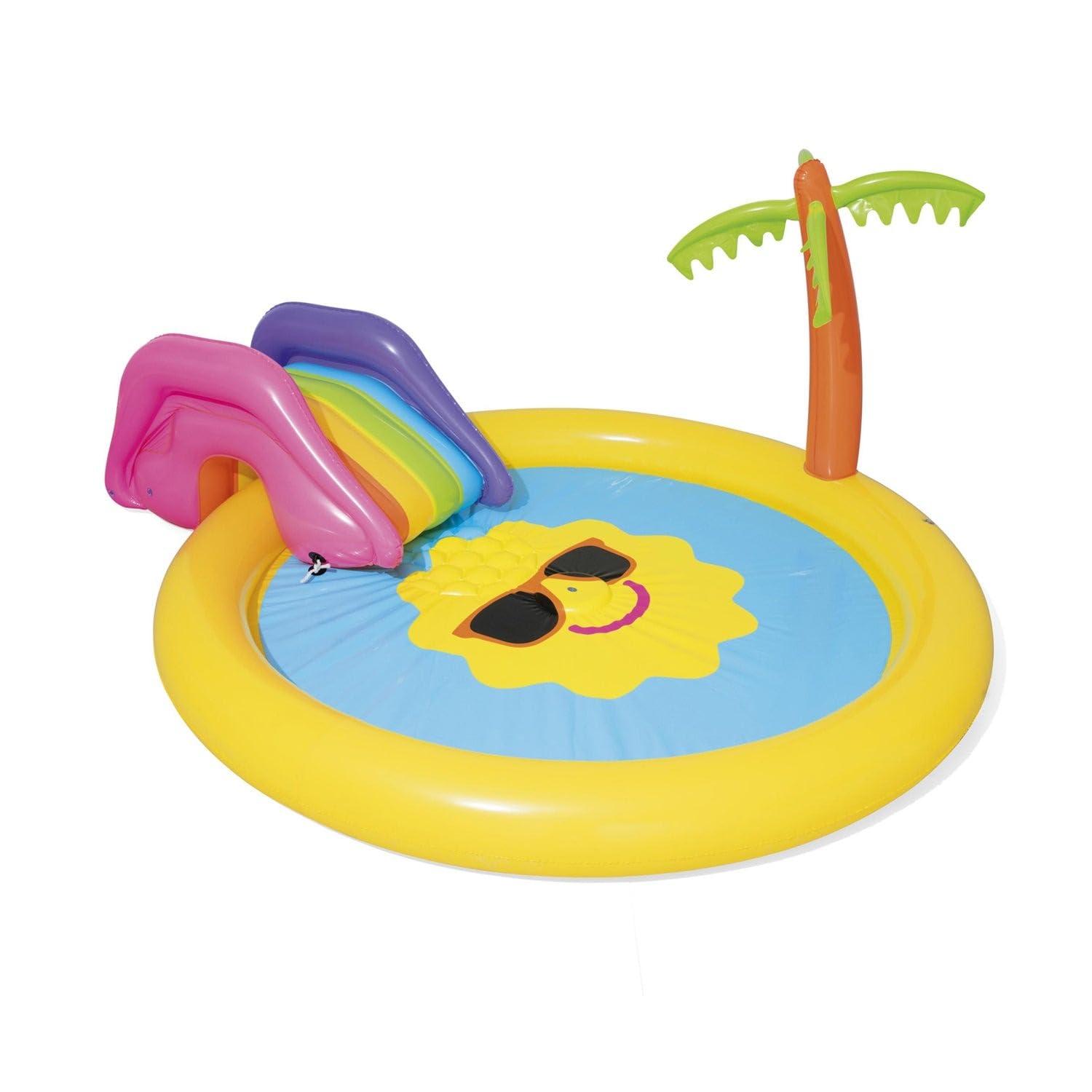 Avilia Piscina Hinchable con tobogán y Cascada: diversión de Verano Segura para niños a Partir de 2 años, Dimensiones 237 x 201 x 104 cm, Capacidad 225 litros