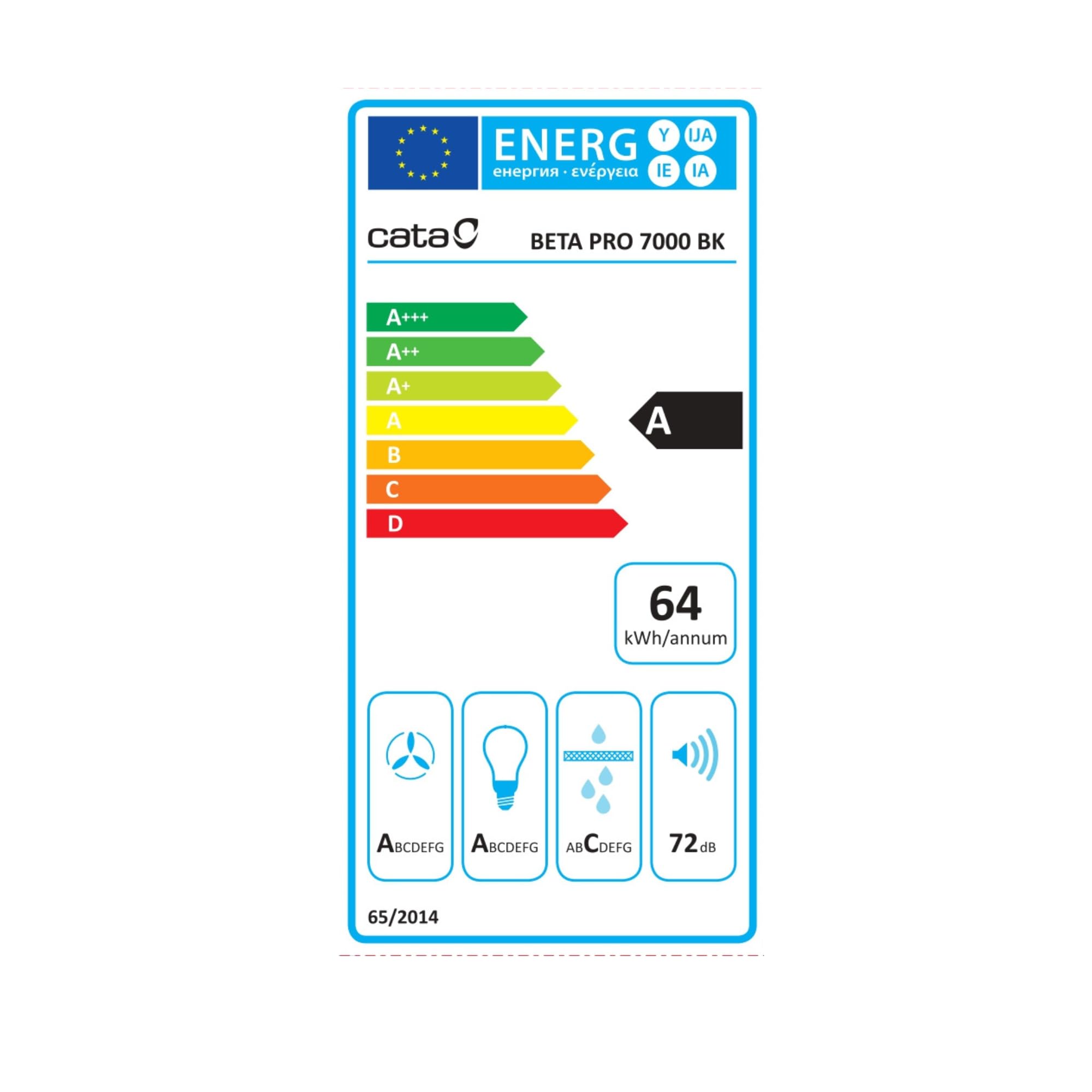 Cata Corona X 60 Campana extractora integrada 60 cm con panel electrónico, temporizador, 4 niveles de extracción, motor BT5, iluminación LED, filtros lavables, clase energética A, Acero inoxidable