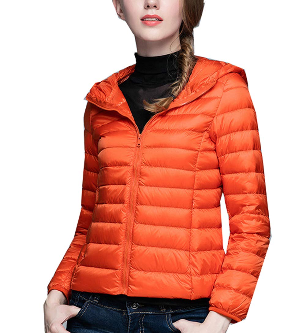 Women's Ultra-Lightweight Down Jacket, Women's Hooded Short Coat