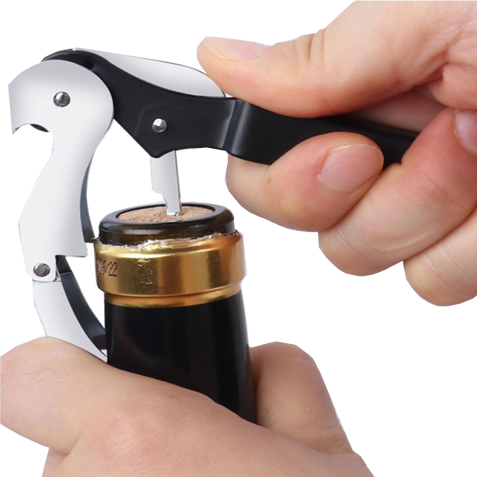 Abridor de Botellas de Vino,70G Engrosado Acero Inoxidable Doble Bisagras Llave con Lámina Cutte Para Camareros de Restaurante, Camarero Profesional Sacacorches Vino Abredores Conjunto (20, Rojo)