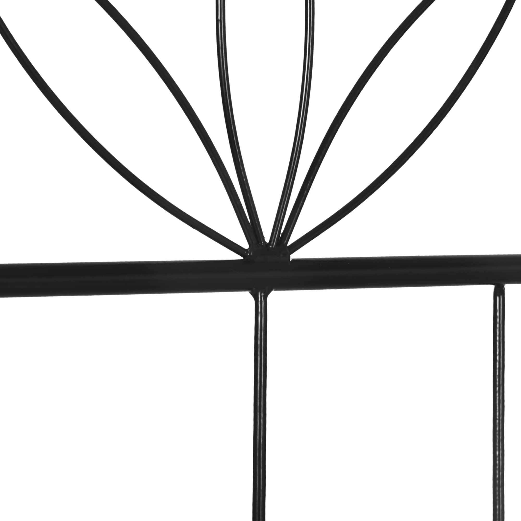 Outsunny Treillis de Jardin Support Plantes Grimpantes 51 x 152 cm Noir | Lot de 2, en Métal