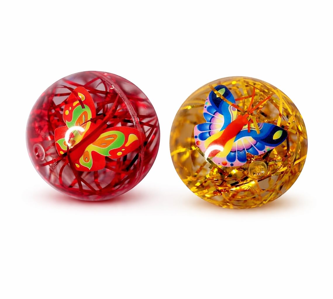 LED Light Up Bouncing Ball, 70mm Water-Filled Rubber Anti-Stress Ball, Flashing Random Design for Children - Pack of 2-image-25