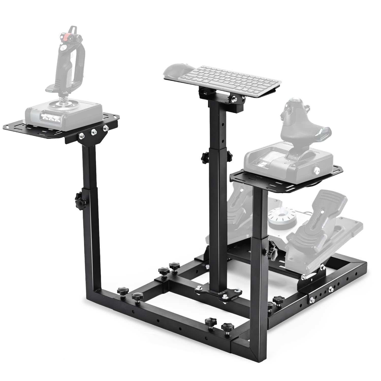 Dardoo Flugsimulator-Ständer passend für Thrustmaster Hotas Warthog, Logitech G25 G27 G29 G920, verstellbarer Lenkradständer