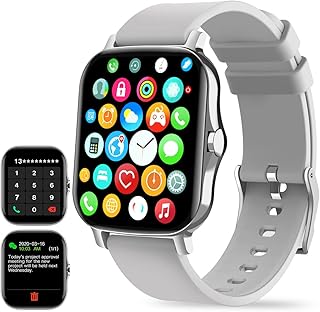 Smart Watch (Answer/Make Calls) , 1.7" Smartwatch with Call and Text Fitness Tracker with Health Date Sleep Monitor IP68 Waterproof Smart Watches for Women Men Android Phones Pedometer Step Counter