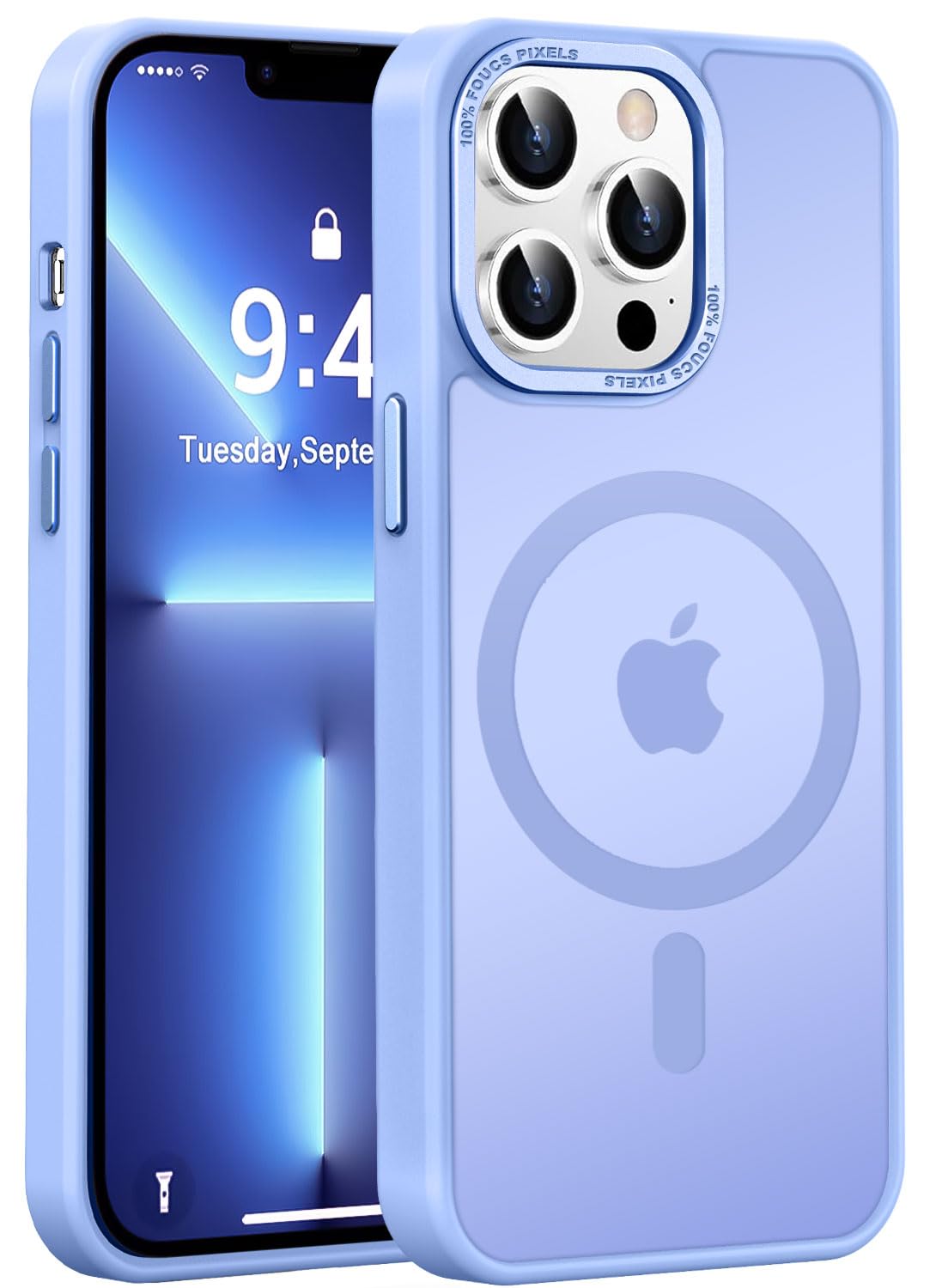 Newfuture Designed for iPhone 13 Pro Max Case with Magnetic [13 FT Military Drop Protection] [Compatible with Magsafe] Slim Translucent Matte