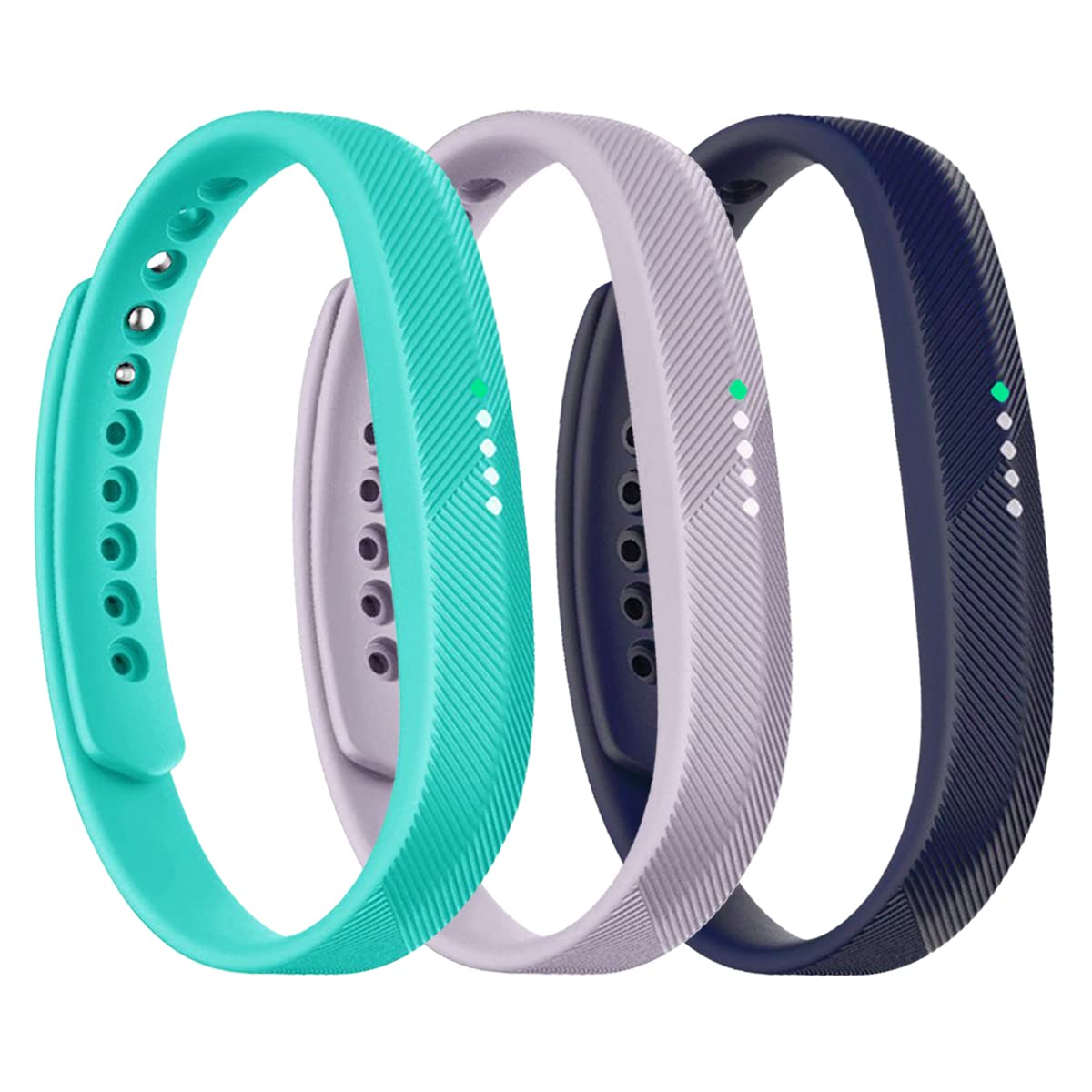 3 Pack Flex 2 Straps Compatible with Fitbit Flex 2 Strap for Men Women Flex 2 Replacement Watch Band Bracelet Bangle Wrist Strap Bands Flex 2 Small Large Wristband 10 Colourful Bands Accessory