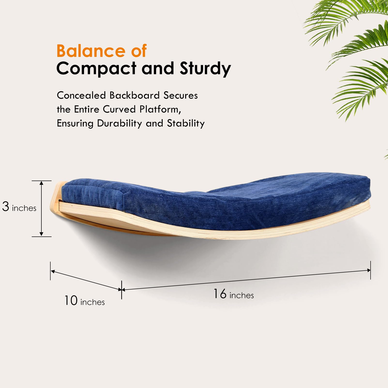 COOLEX Curved Cat Wall Shelf With Cushion - Floating Cat Bed Perch, Solid Wood, Holds 30 Lbs 12 thumbnail image