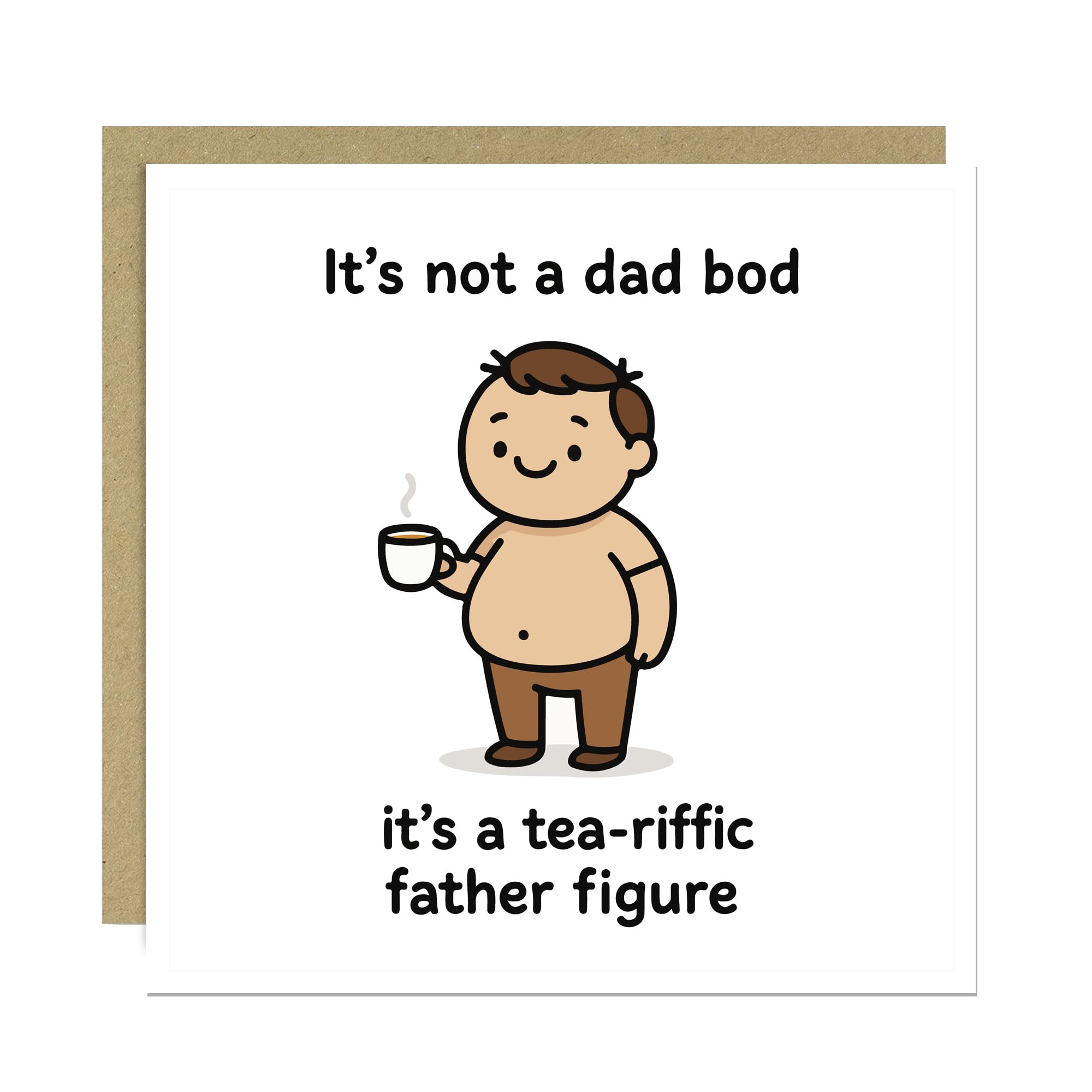 RED OCEAN Funny Card For Dad For Fathers Day Birthday DAD BOD Father Figure Card With Envelope Included Fathers Day From Daughter Son Thank You Cards
