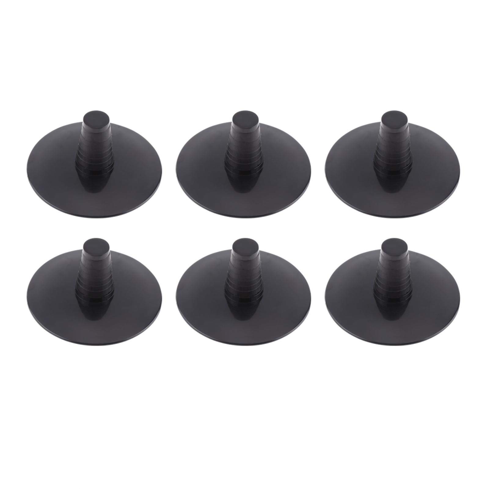 Bottle Top Stems+ Xinrub 6pcs Bottle Top Stem Holder Stand Base For Bottle Cutting Recycling Accessory Craft Making (Black)