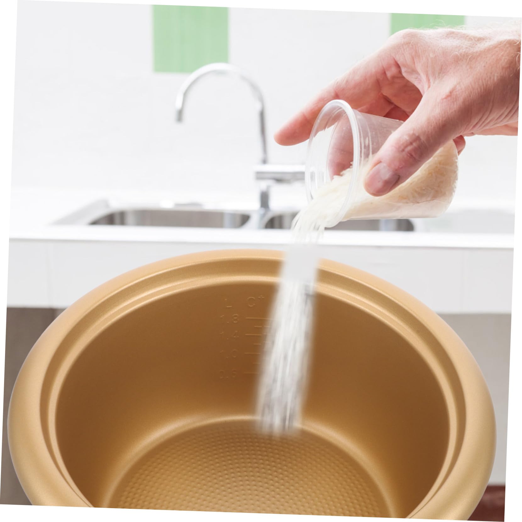 Cabilock Cuve Intérieure Antiadhésive pour Cuiseur à Riz 4l en Alliage D'aluminium, Facile à Utiliser, Adaptée pour Remplacement de Doublure et Cuisson Polyvalente