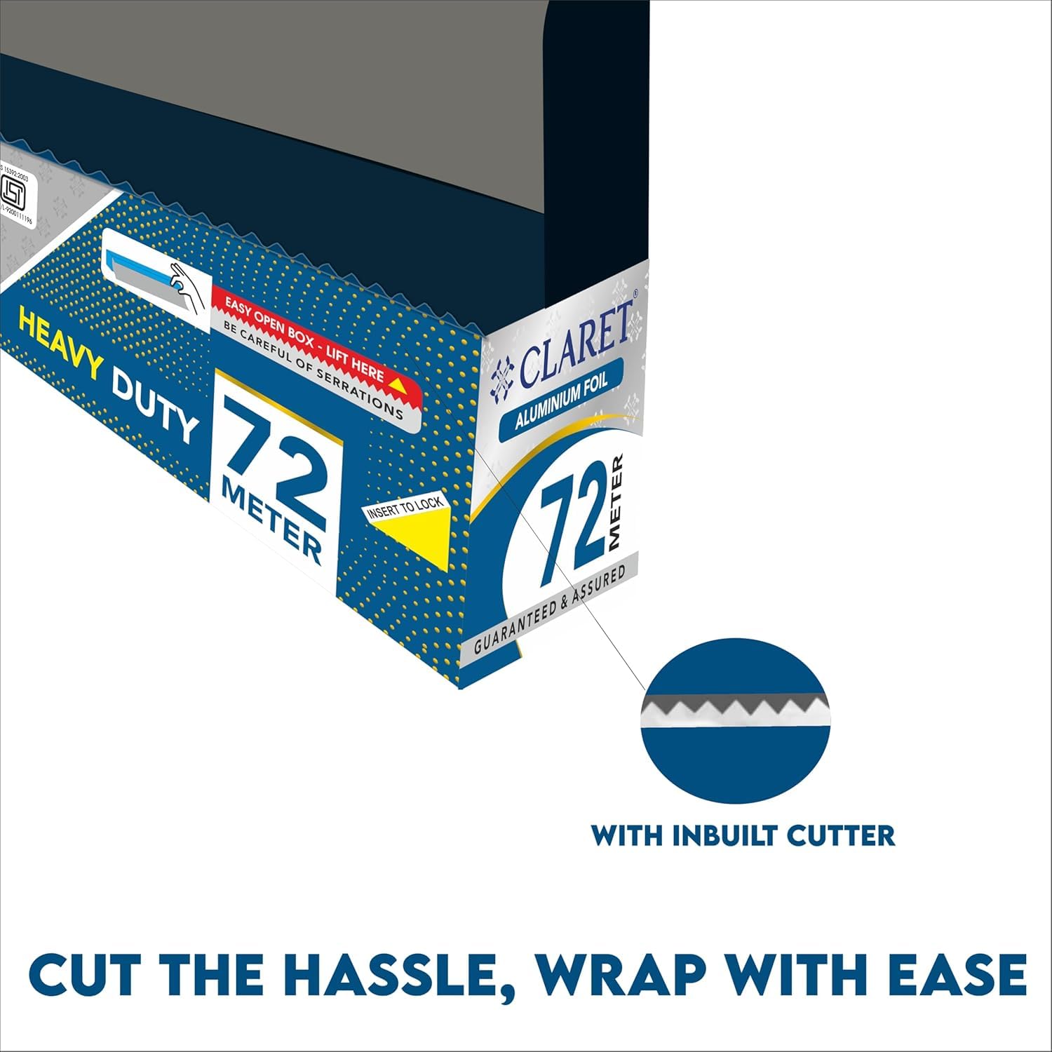 Claret Aluminium Foil 72 Meter | Food-Grade, Extra Strong & Durable | Retains Freshness & Keeps Food Warm | Ideal for Wrapping, Baking, Grilling & Storing Food (Pack of 1) - Image 5 thumbnail