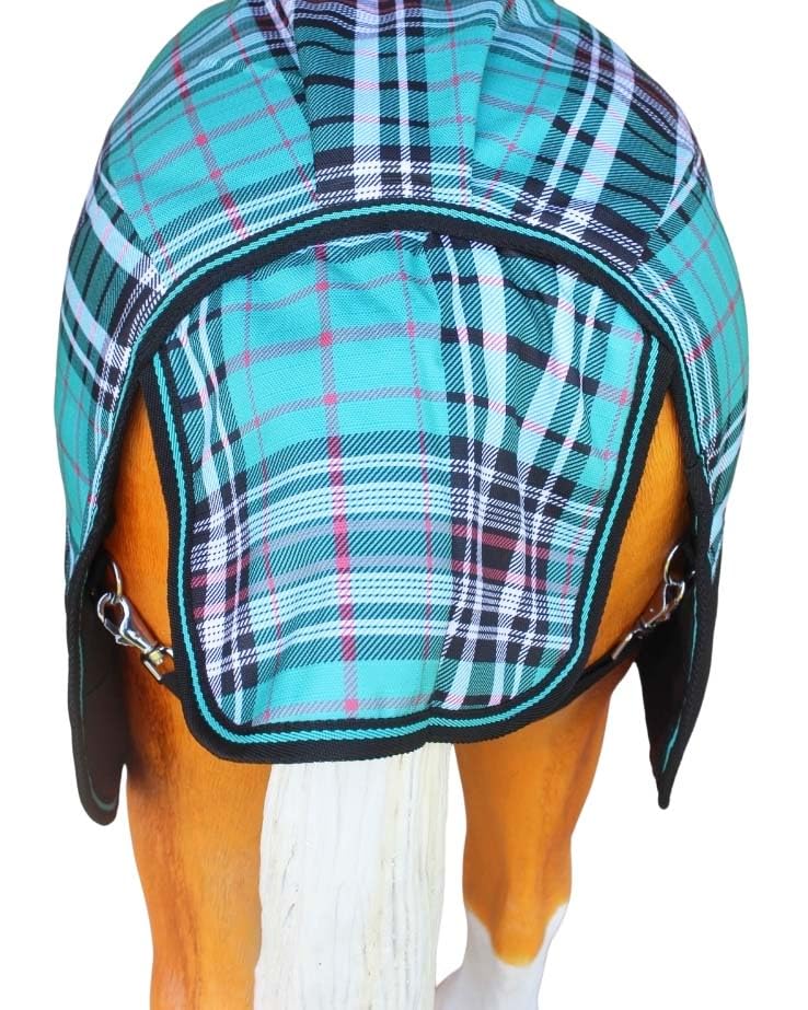 Image of CHALLENGER 1200D Foal Winter Blanket Miniature Pony Donkey Bellyband Turquoise Rustic