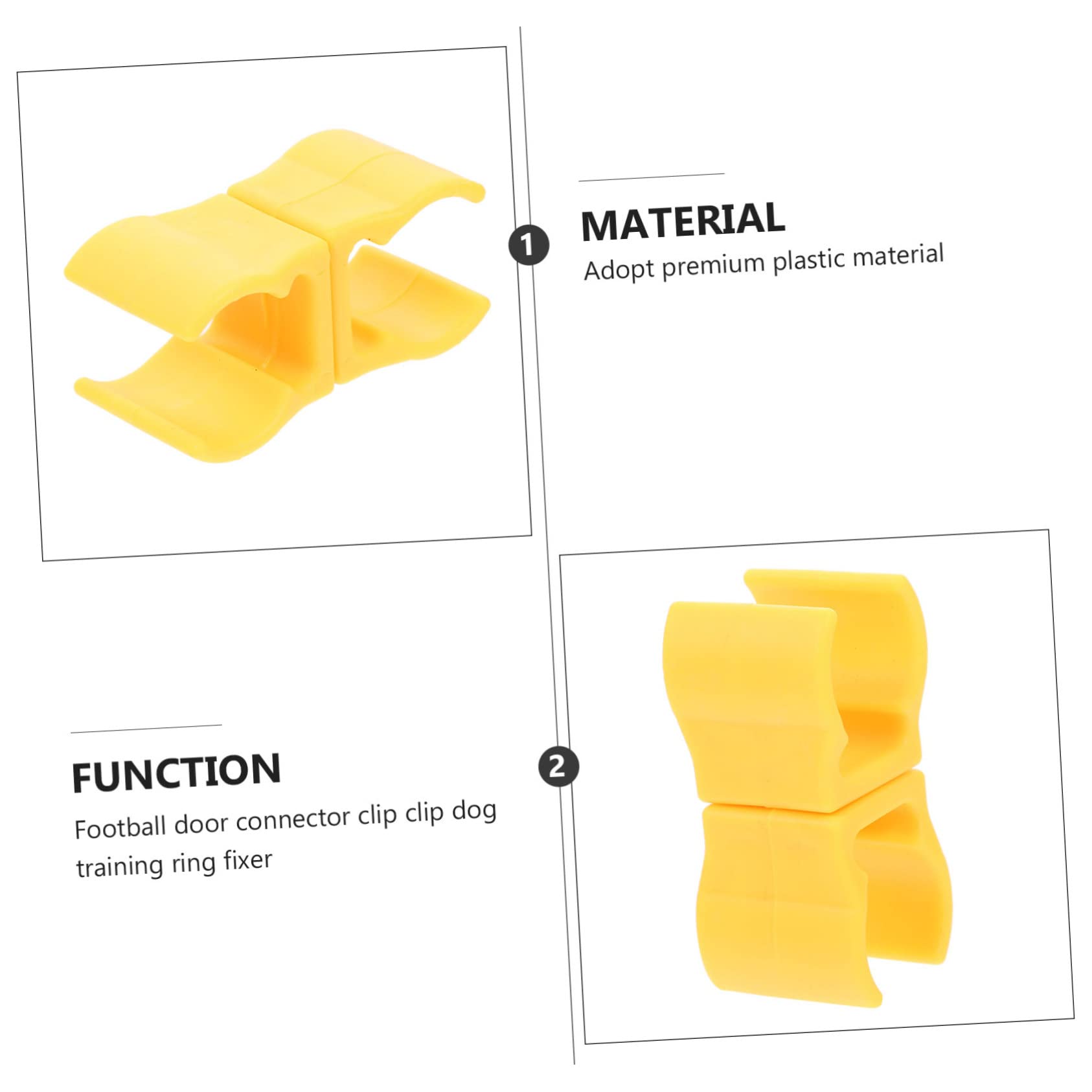 Yardwe 5pcs Sports Sign Rod Clip Football Goal Connector Safe Dog Training Clip High-toughness